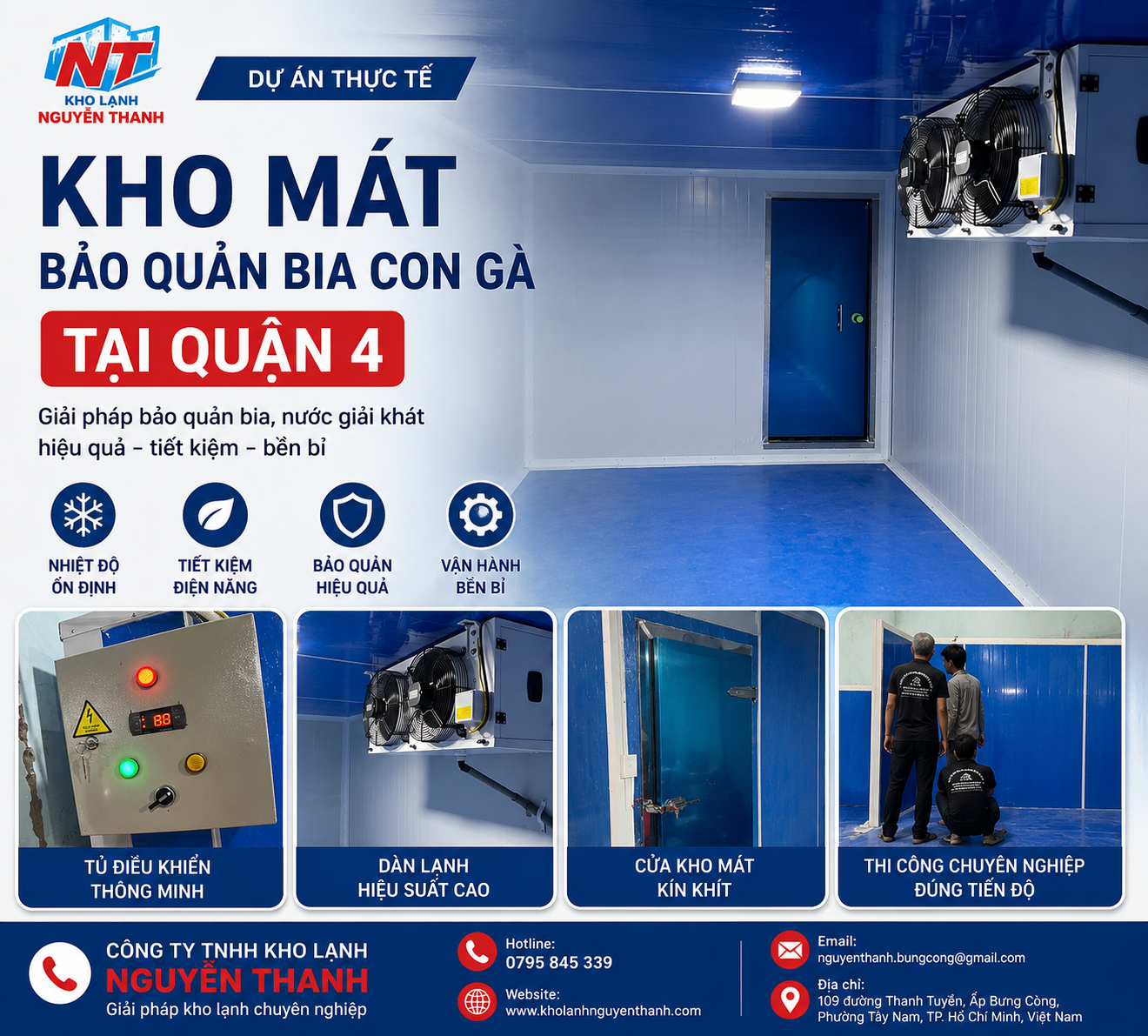 kho mát bảo quản bia tại cty nguyên thanh 